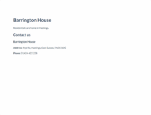 Tablet Screenshot of barringtonhousecare.co.uk